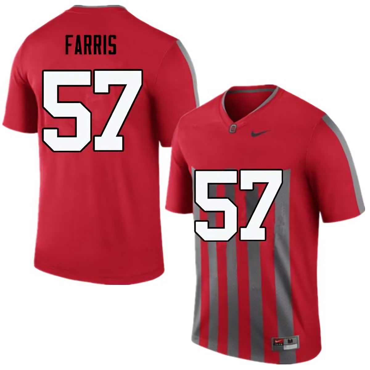 Chase Farris Ohio State Buckeyes Men's NCAA #57 Nike Throwback Red College Stitched Football Jersey SOP1356IV